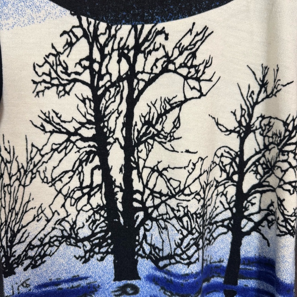 Papillon Black and Blue Artistic Print Dress - Picture 5 of 5